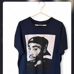 2Pac Navy Short-Sleeve Graphic Men’s T-Shirt